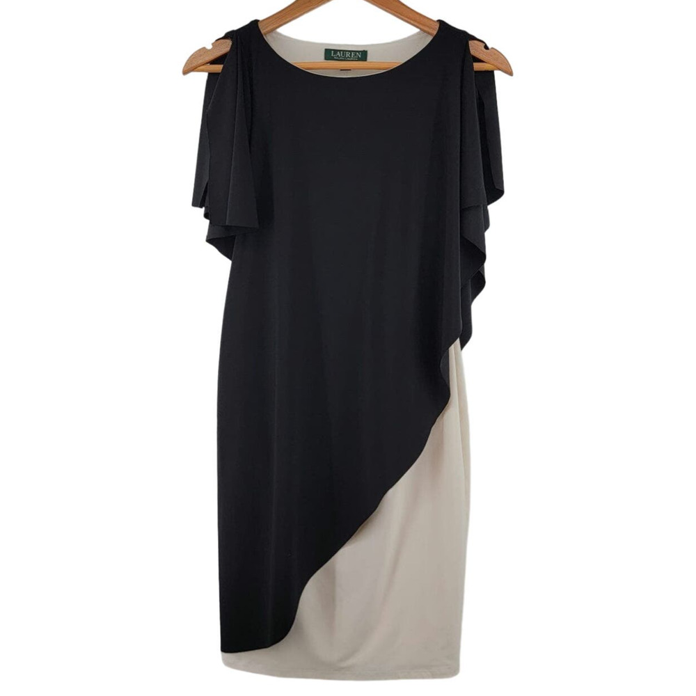 Ralph Lauren Black‎ and White Midi Dress 2